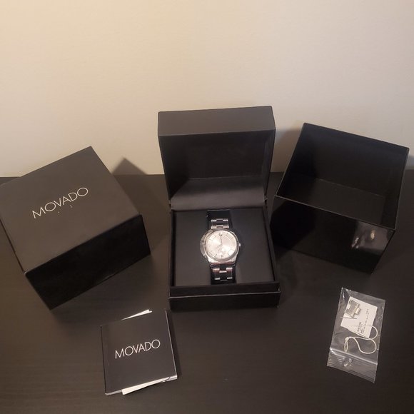 Movado LX Silver Dial Stainless Steel Men's Watch 0606627 - Picture 3 of 4